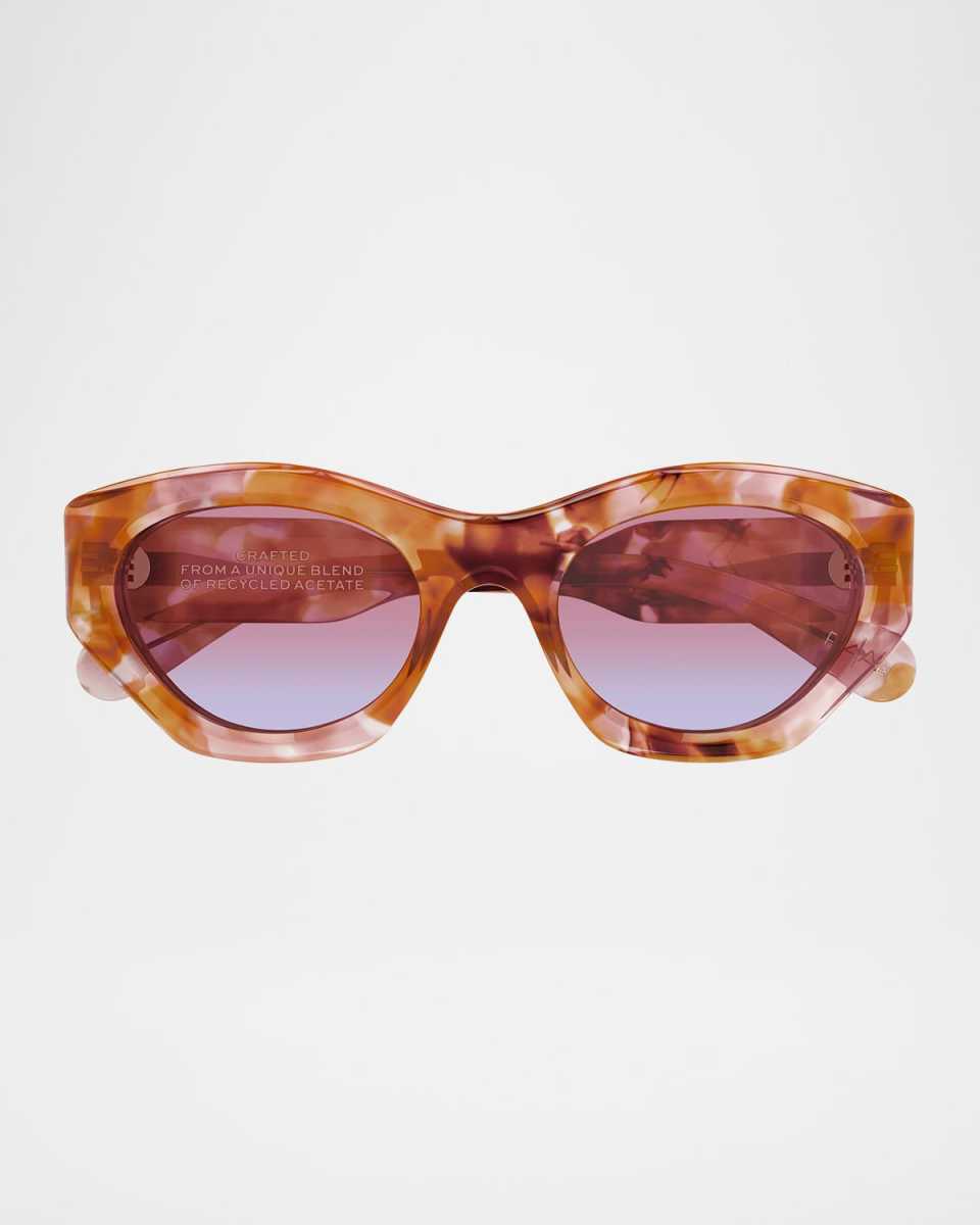 Havana Acetate Cat-Eye Sunglasses